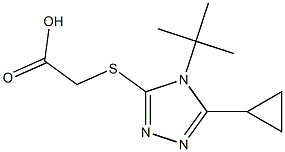 2-[(4-tert-butyl-5-cyclopropyl-4H-1,2,4-triazol-3-yl)sulfanyl]acetic acid 结构式