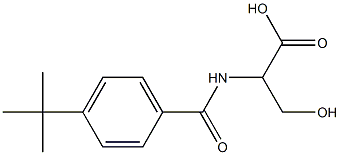 2-[(4-tert-butylbenzoyl)amino]-3-hydroxypropanoic acid 结构式