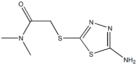 2-[(5-amino-1,3,4-thiadiazol-2-yl)sulfanyl]-N,N-dimethylacetamide 结构式