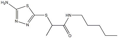 2-[(5-amino-1,3,4-thiadiazol-2-yl)sulfanyl]-N-pentylpropanamide 结构式
