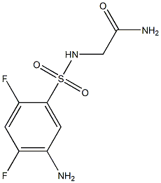 2-[(5-amino-2,4-difluorobenzene)sulfonamido]acetamide 结构式