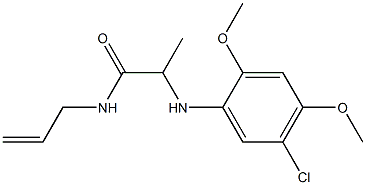 2-[(5-chloro-2,4-dimethoxyphenyl)amino]-N-(prop-2-en-1-yl)propanamide 结构式