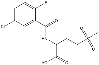 2-[(5-chloro-2-fluorophenyl)formamido]-4-methanesulfonylbutanoic acid 结构式