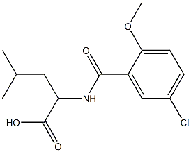2-[(5-chloro-2-methoxyphenyl)formamido]-4-methylpentanoic acid 结构式