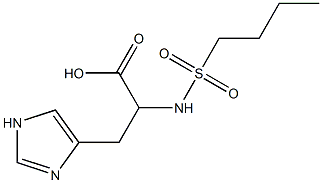 2-[(butylsulfonyl)amino]-3-(1H-imidazol-4-yl)propanoic acid 结构式