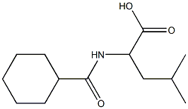 2-[(cyclohexylcarbonyl)amino]-4-methylpentanoic acid 结构式