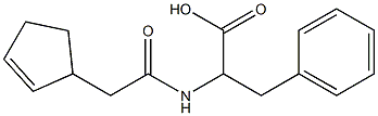 2-[(cyclopent-2-en-1-ylacetyl)amino]-3-phenylpropanoic acid 结构式