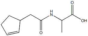 2-[(cyclopent-2-en-1-ylacetyl)amino]propanoic acid 结构式