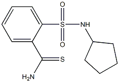 2-[(cyclopentylamino)sulfonyl]benzenecarbothioamide 结构式