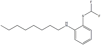 2-[(difluoromethyl)sulfanyl]-N-octylaniline 结构式