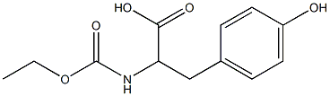 2-[(ethoxycarbonyl)amino]-3-(4-hydroxyphenyl)propanoic acid 结构式