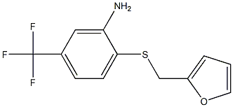 2-[(furan-2-ylmethyl)sulfanyl]-5-(trifluoromethyl)aniline 结构式