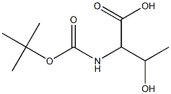 2-[(tert-butoxycarbonyl)amino]-3-hydroxybutanoic acid 结构式