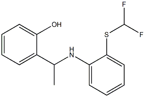 2-[1-({2-[(difluoromethyl)sulfanyl]phenyl}amino)ethyl]phenol 结构式