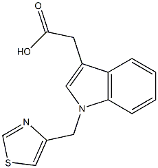 2-[1-(1,3-thiazol-4-ylmethyl)-1H-indol-3-yl]acetic acid 结构式