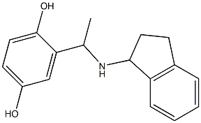 2-[1-(2,3-dihydro-1H-inden-1-ylamino)ethyl]benzene-1,4-diol 结构式