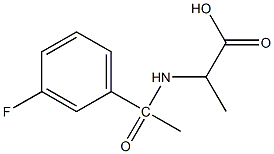 2-[1-(3-fluorophenyl)acetamido]propanoic acid 结构式