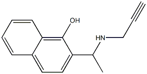 2-[1-(prop-2-yn-1-ylamino)ethyl]naphthalen-1-ol 结构式