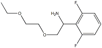 2-[1-amino-2-(2-ethoxyethoxy)ethyl]-1,3-difluorobenzene 结构式