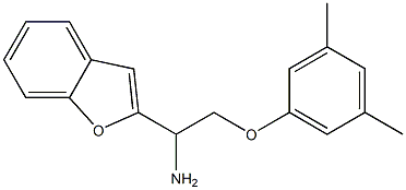 2-[1-amino-2-(3,5-dimethylphenoxy)ethyl]-1-benzofuran 结构式