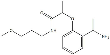 2-[2-(1-aminoethyl)phenoxy]-N-(3-methoxypropyl)propanamide 结构式