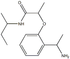 2-[2-(1-aminoethyl)phenoxy]-N-(butan-2-yl)propanamide 结构式