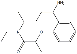 2-[2-(1-aminopropyl)phenoxy]-N,N-diethylpropanamide 结构式