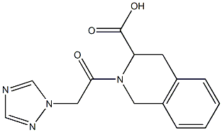 2-[2-(1H-1,2,4-triazol-1-yl)acetyl]-1,2,3,4-tetrahydroisoquinoline-3-carboxylic acid 结构式