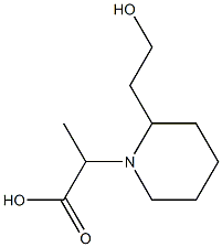 2-[2-(2-hydroxyethyl)piperidin-1-yl]propanoic acid 结构式