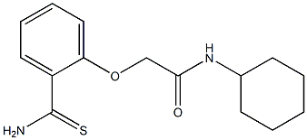 2-[2-(aminocarbonothioyl)phenoxy]-N-cyclohexylacetamide 结构式