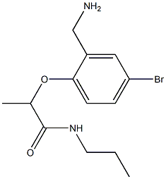 2-[2-(aminomethyl)-4-bromophenoxy]-N-propylpropanamide 结构式