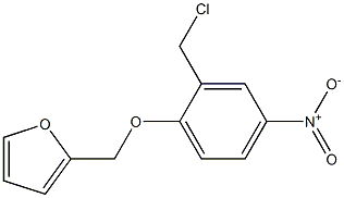 2-[2-(chloromethyl)-4-nitrophenoxymethyl]furan 结构式