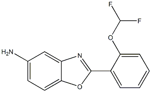 2-[2-(difluoromethoxy)phenyl]-1,3-benzoxazol-5-amine 结构式