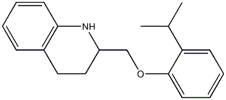 2-[2-(propan-2-yl)phenoxymethyl]-1,2,3,4-tetrahydroquinoline 结构式