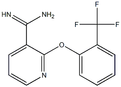 2-[2-(trifluoromethyl)phenoxy]pyridine-3-carboximidamide 结构式