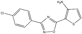 2-[3-(4-chlorophenyl)-1,2,4-oxadiazol-5-yl]thiophen-3-amine 结构式