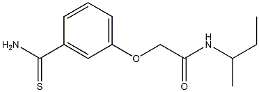 2-[3-(aminocarbonothioyl)phenoxy]-N-(sec-butyl)acetamide 结构式