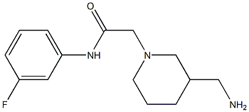 2-[3-(aminomethyl)piperidin-1-yl]-N-(3-fluorophenyl)acetamide 结构式