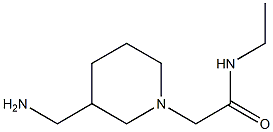 2-[3-(aminomethyl)piperidin-1-yl]-N-ethylacetamide 结构式