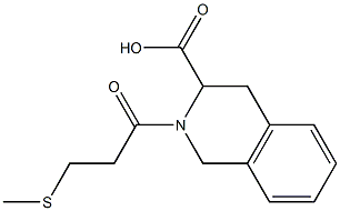 2-[3-(methylsulfanyl)propanoyl]-1,2,3,4-tetrahydroisoquinoline-3-carboxylic acid 结构式