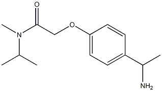 2-[4-(1-aminoethyl)phenoxy]-N-methyl-N-(propan-2-yl)acetamide 结构式