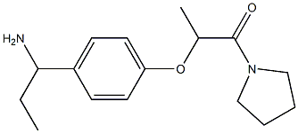 2-[4-(1-aminopropyl)phenoxy]-1-(pyrrolidin-1-yl)propan-1-one 结构式