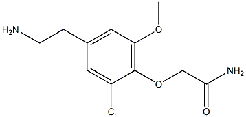 2-[4-(2-aminoethyl)-2-chloro-6-methoxyphenoxy]acetamide 结构式