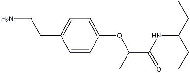 2-[4-(2-aminoethyl)phenoxy]-N-(pentan-3-yl)propanamide 结构式