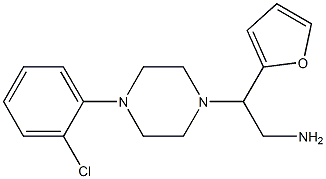 2-[4-(2-chlorophenyl)piperazin-1-yl]-2-(furan-2-yl)ethan-1-amine 结构式