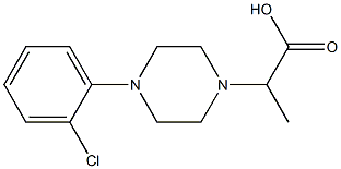 2-[4-(2-chlorophenyl)piperazin-1-yl]propanoic acid 结构式