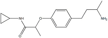 2-[4-(3-aminobutyl)phenoxy]-N-cyclopropylpropanamide 结构式