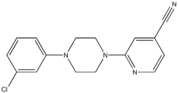 2-[4-(3-chlorophenyl)piperazin-1-yl]isonicotinonitrile 结构式