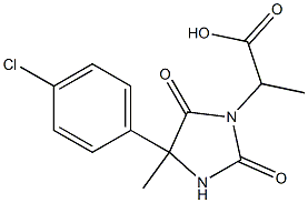 2-[4-(4-chlorophenyl)-4-methyl-2,5-dioxoimidazolidin-1-yl]propanoic acid 结构式