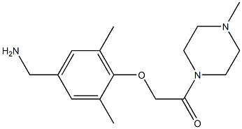 2-[4-(aminomethyl)-2,6-dimethylphenoxy]-1-(4-methylpiperazin-1-yl)ethan-1-one 结构式